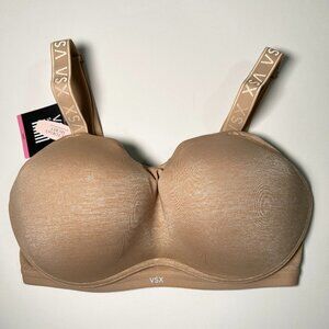 Victoria Secret Size 34DD The Ultimate Sport Bra VSX Concealed Underwire Beige